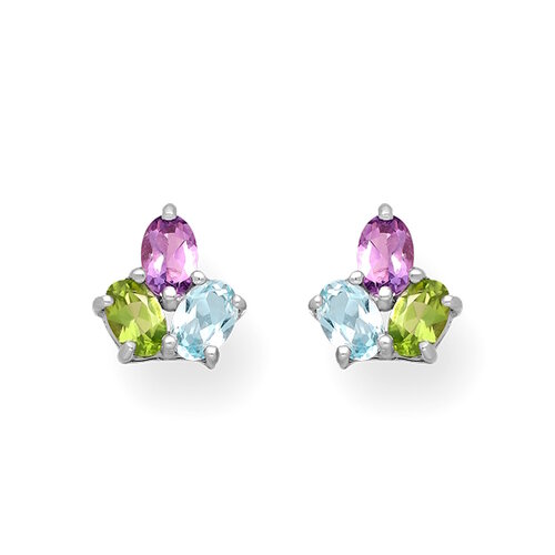 Edelstein Ohrstecker Silber