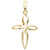 Kreuz-Anhänger 375er Gelbgold