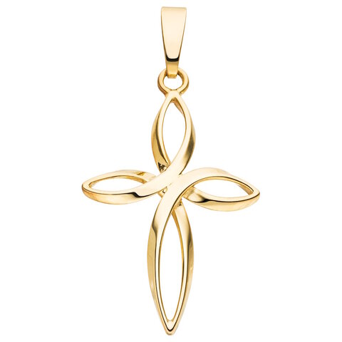 Kreuz-Anhänger Gelbgold 375
