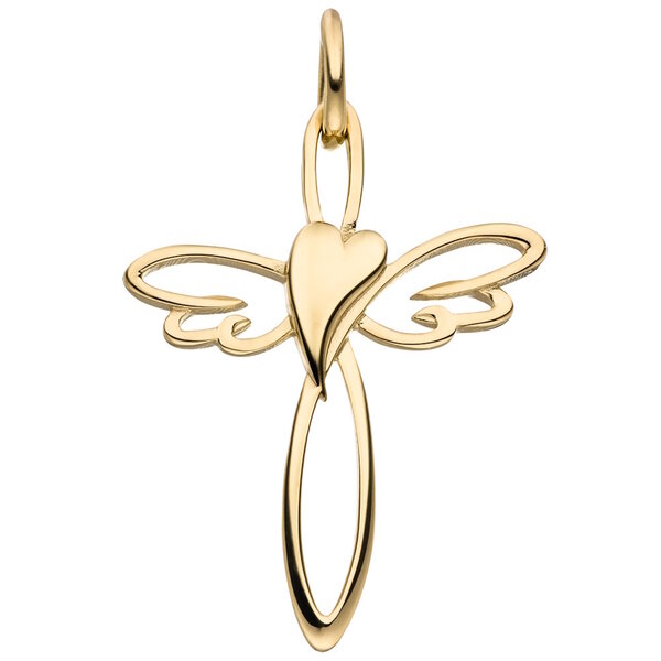  Kreuz-Anhänger 375er Gelbgold