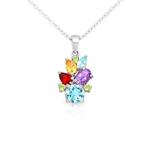 Edelstein Collier Silber