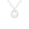 Smiley Collier mit Zirkonia Silber
