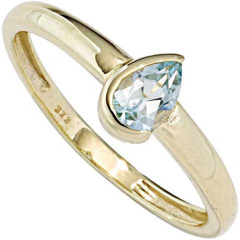 Blautopas Ring Gelbgold 333