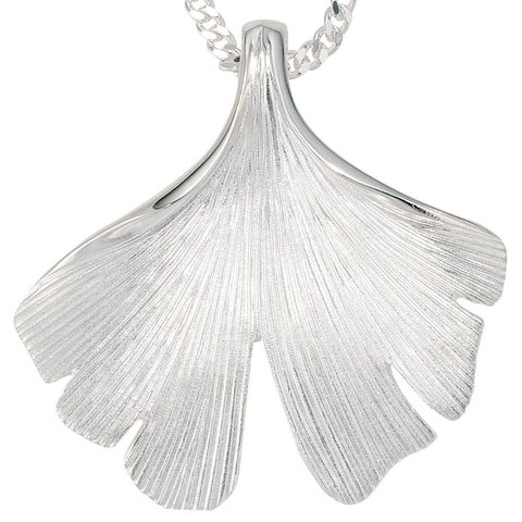 Anhänger Ginkgo Blatt 925 Sterlingsilber