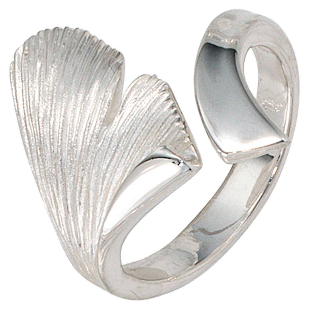 Silberring Ginkgo Blatt Sterlingsilber 925