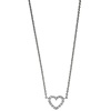 Halskette mit Herz-Anhänger, 925 Sterlingsilber, Zirkonia