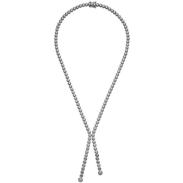  Collier mit Zirkonia, 925 Sterlingsilber