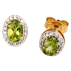 Artikel mit Schlagwort Peridot Diamant Ohrstecker Gelbgold