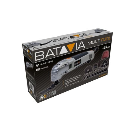 Batavia Multitool 300 watt incl. 19 delig accessoir set compleet in koffer