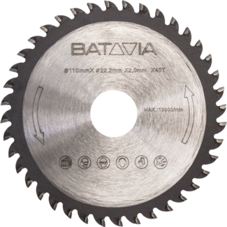 Batavia Hoja de sierra TCT Ø 110 mm 40T para sierra circular