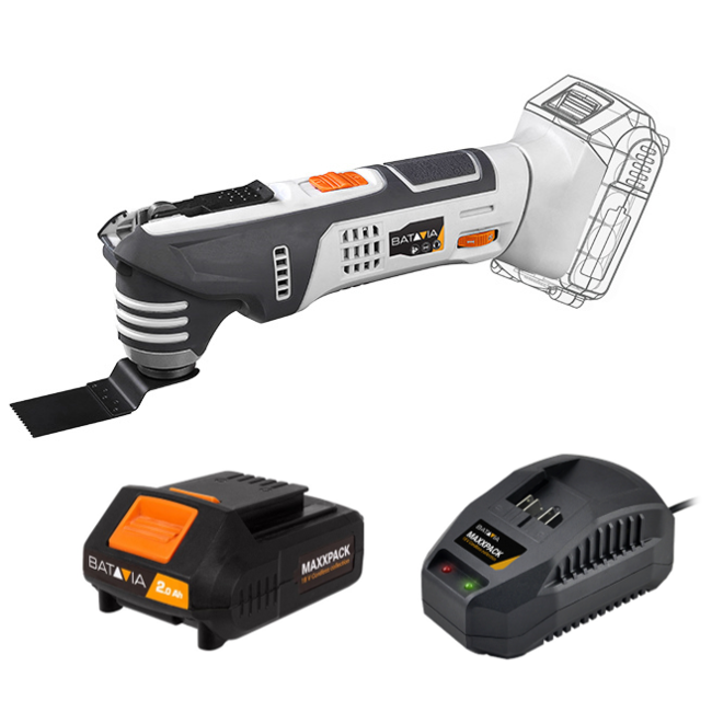 Accu Oscillerende Multitool 18V | Incl. Accu & Oplader | Maxxpack® Accuplatform