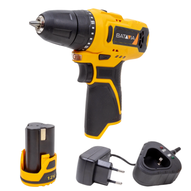 Cordless drill 12V FIXXPACK | incl. Battery & Charger