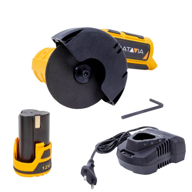 Batavia Cordless Angle Grinder 12V FIXXPACK | incl. Battery & Fast Charger