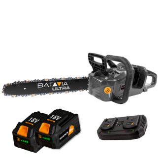 Batavia Ultra Kettingzaag op Accu / 36V / Brushless | Incl. 2x 4Ah Accu's & Duolader