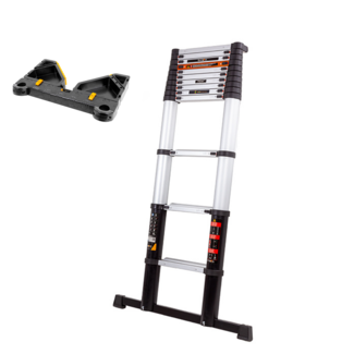 Batavia Pro. Telescoopladder / 3.81m / Hoekindicator, Softclose & Antislip | Incl. Tooltray