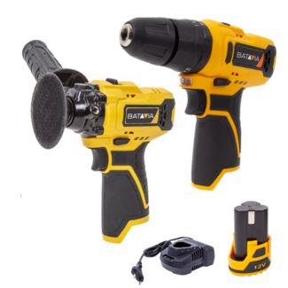 Batavia Cordless Impact Drill & Polisher 12V | Incl. Battery & Fast Charger