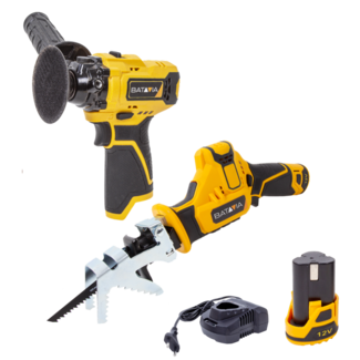 Batavia Cordless Reciprocating Saw & Polisher 12V | Incl. Battery & Fast Charger