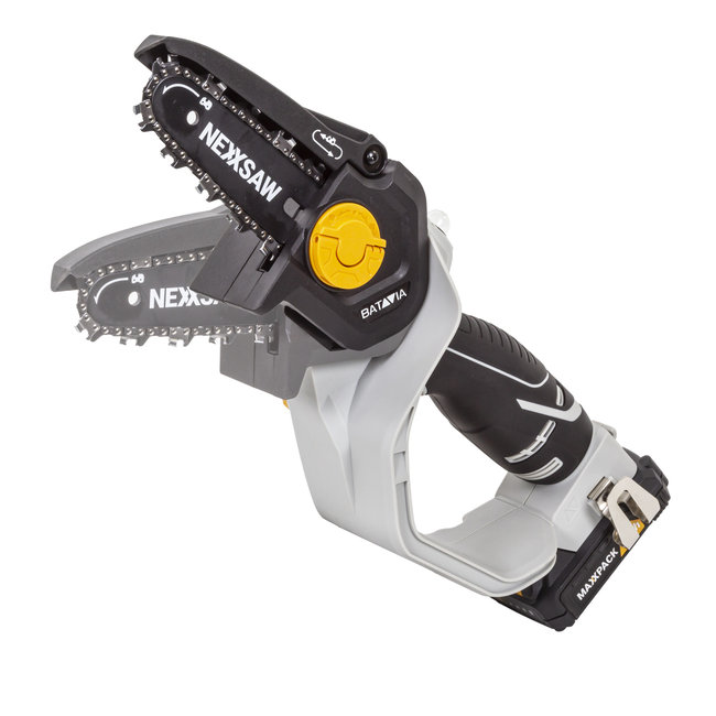 Nexxsaw® Cordless One-hand Chainsaw 18V / V3 | incl. Extension Pole, Battery & Charger | Maxxpack® Battery Platform