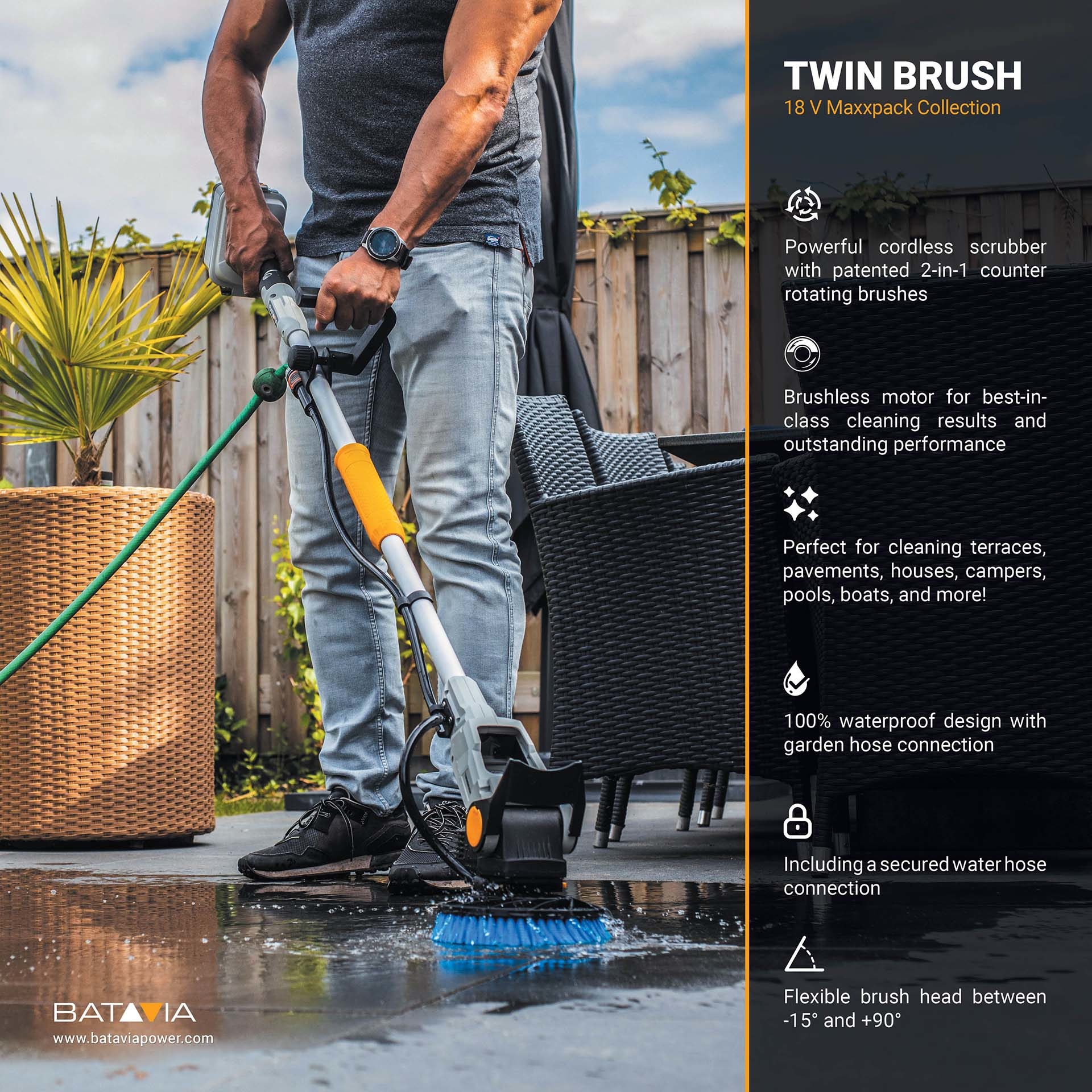 Buy your Cleaning Brush on Battery! Batavian Tools