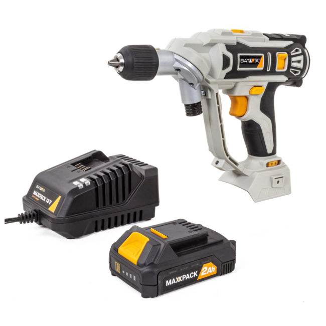 Cordless Drill & Screwdriver TWIN DRILL 18V MAXXPACK | Incl. Battery & Charger