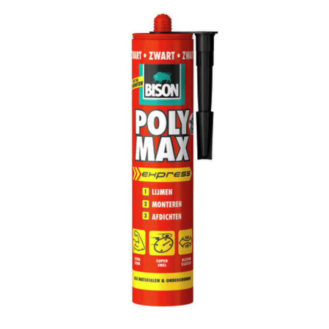 Bison Poly Max® Express Zwart Koker 425 g