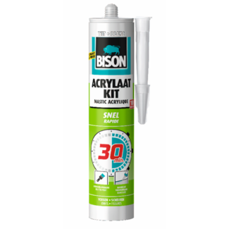 BISON Mastic Acrylique Gris - Mastic d'étanchéité qui peut être peint 300 ml