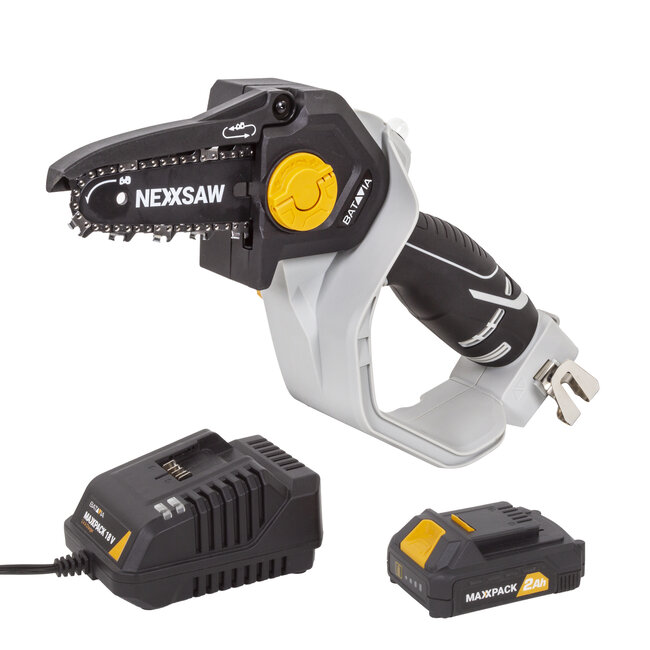 Nexxsaw® Accu Eenhands Kettingzaag 18V / V3 | Incl. Accu & Oplader | Maxxpack® Accuplatform