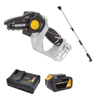 Batavia Nexxsaw V3 with 4.0 battery and fast charger + extension handle