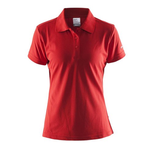 Craft Polo Pique dames rood Craft Polo Pique dames rood