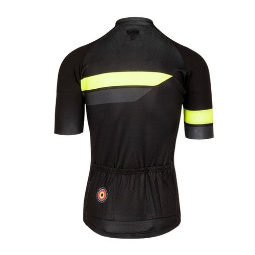 Bioracer Bioracer Team Short Sleeve Jersey Bodyfit 2.0, heren, black/Fluo
