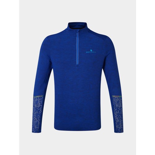 Ronhill Life Night Runner shirt half zip, heren, blauw