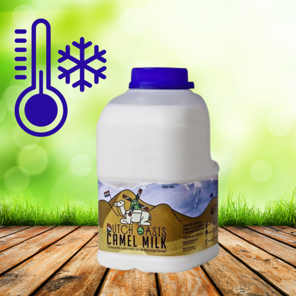 Dutch Oasis 7 bouteilles (500 ml) de lait de chamelle cru et congelé