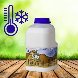 28 bottles frozen, raw camel milk (€6,41/bottle)