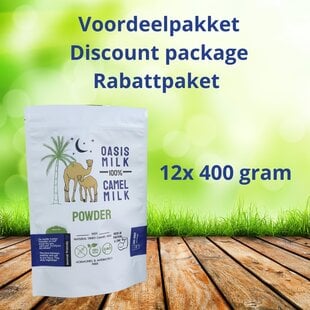 Kortingspakket Kamelenmelkpoeder 12x 400gr - €57,00/per zak >20% korting!