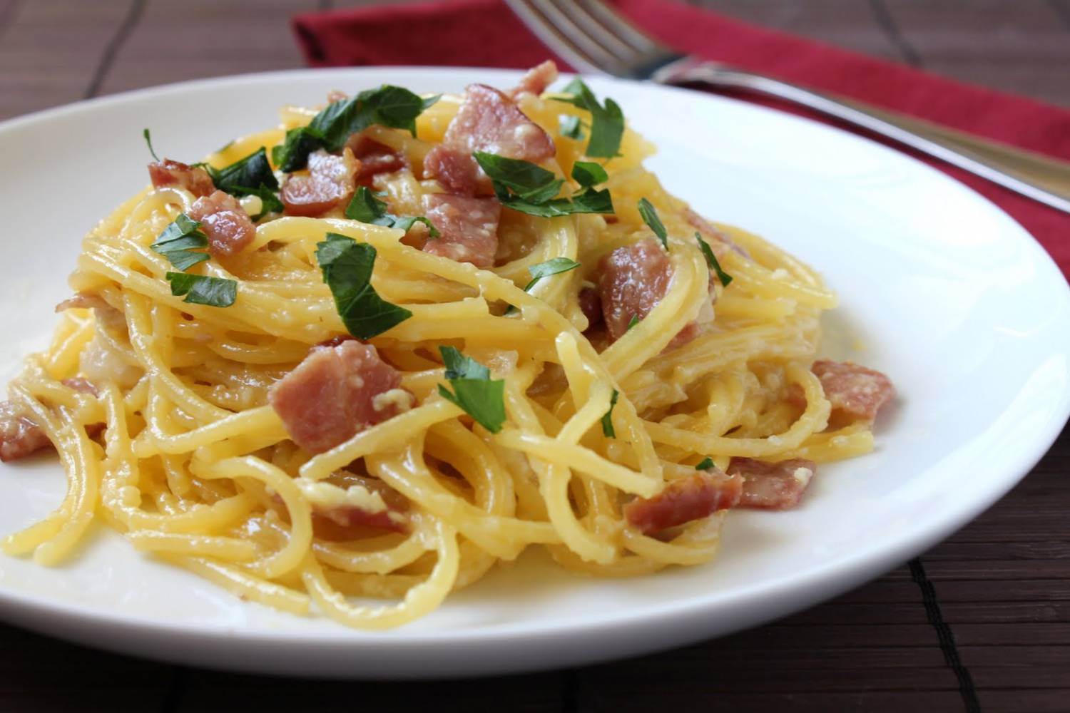 Echt comfort food: spaghetti carbonara