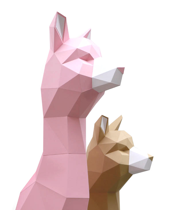 Pink Paper Alpaca Wall Decor Store Without A Home