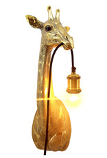 Gouden giraffe wandlamp
