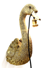 Gouden zwaan wandlamp