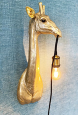 Gouden giraffe wandlamp