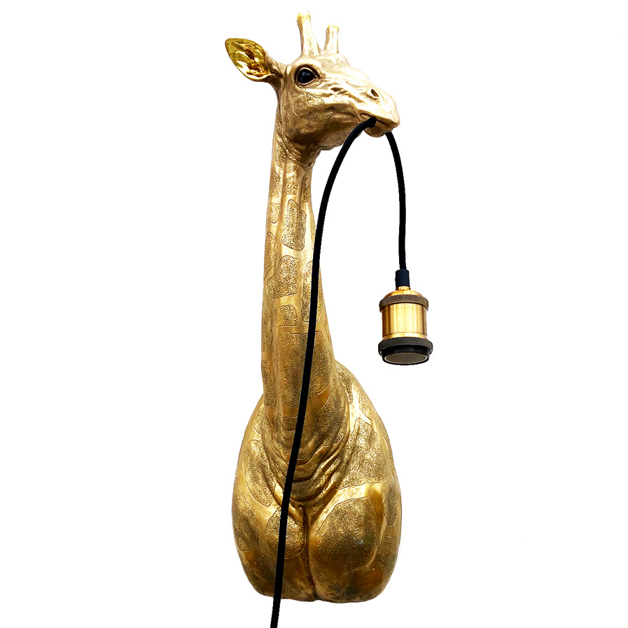 Gold giraffe wall light Store Without a Home