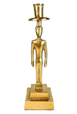 Gold male figure candlestick