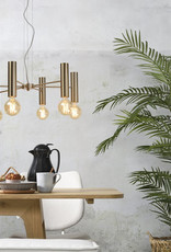 Sleek gold retro design chandelier