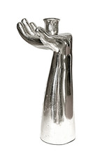 Silver hand candlestick