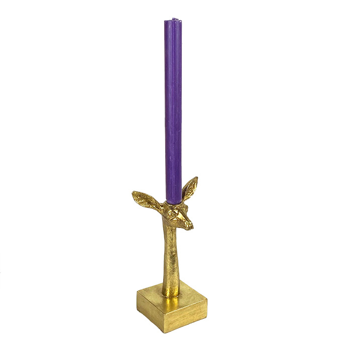 Gold deer candlestick