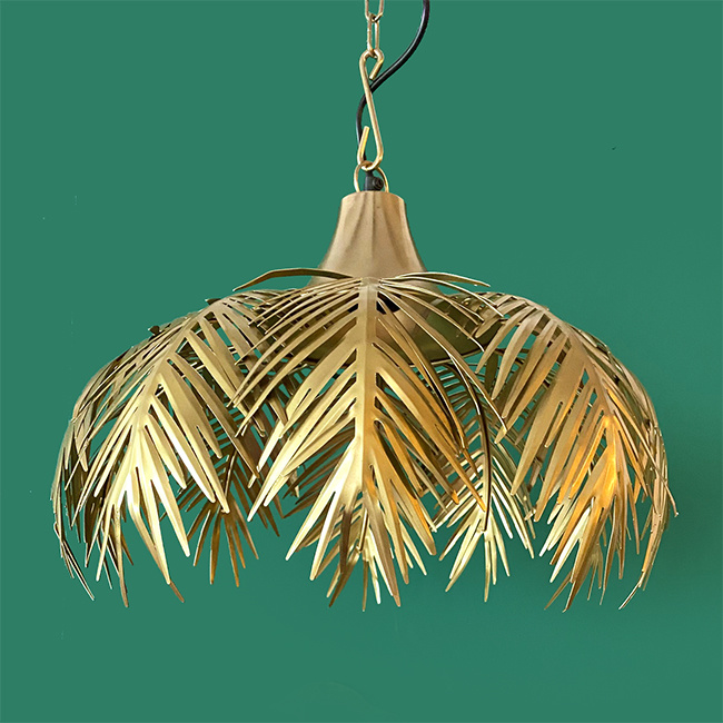 Gouden palmbladeren hanglamp