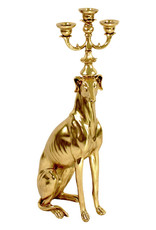 Gold greyhound candelabra