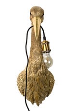 Gouden reiger vogel wandlamp