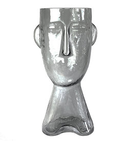 Glass head vase