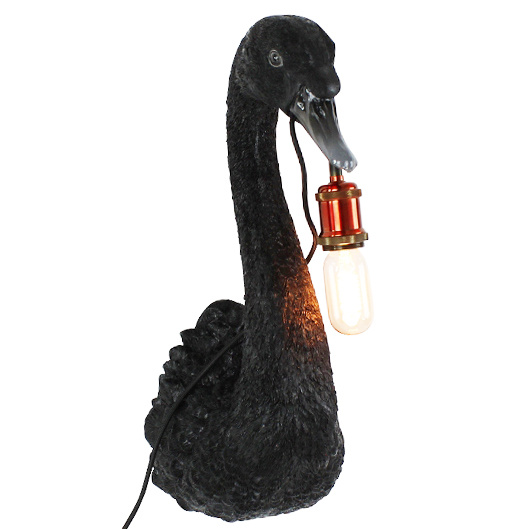 Zwarte zwaan wandlamp