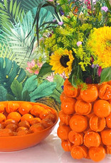 Oranje sinaasappelschaal van keramiek